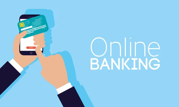 Online-Banking mit Smartphone — Stockvektor