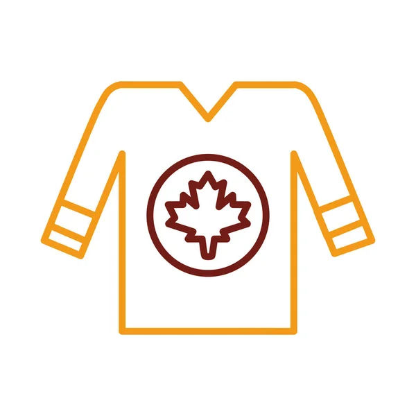 Pull avec feuille d'érable style ligne canadienne Illustration De Stock