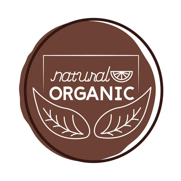 Icône de style bloc de lettrage organique naturel — Image vectorielle