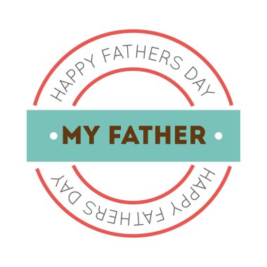 Mutlu Babalar Günü Yassı Stil ikonu