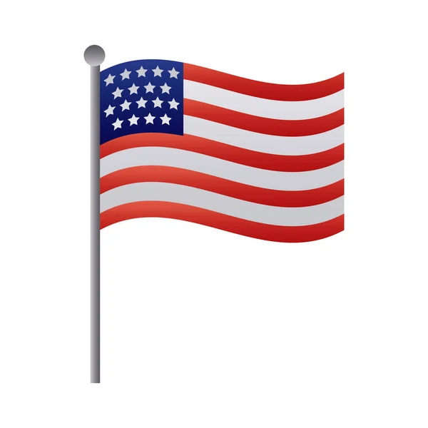 Etats-Unis drapeau dégradé icône de style — Image vectorielle