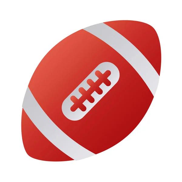 Football american sport balloon degraded style — Stock Vector