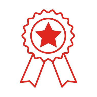 Kurdeleli ve yıldız çizgisi tarzlı madalya