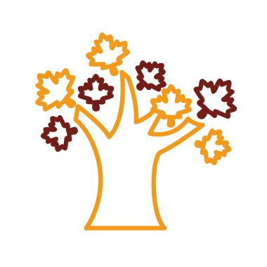 Akçaağaç ve yapraklar Kanada tarzı