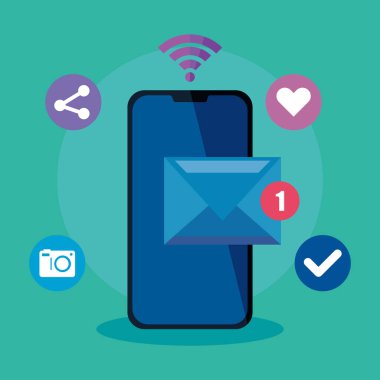 Akıllı telefonlu sosyal medya ve mobil iletişim kavramı