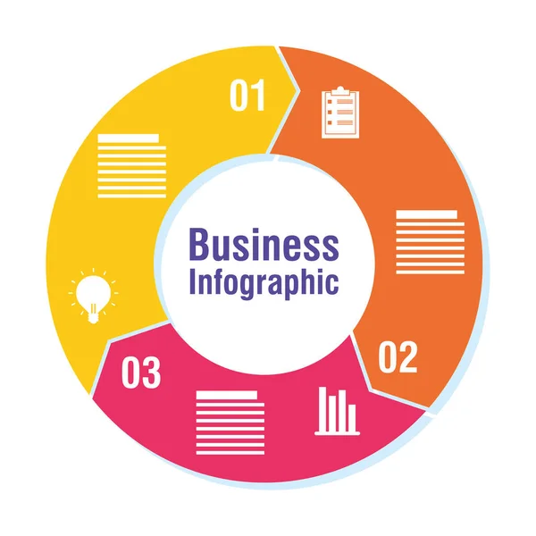 Üzleti infografika számikonokkal — Stock Vector