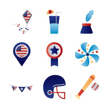 bundle of usa set icons
