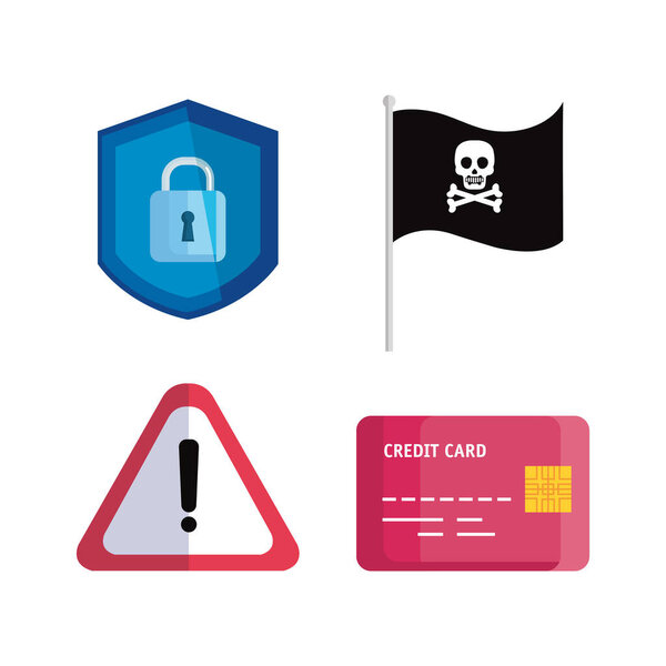 bundle of hacker icons set