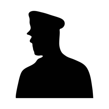 Subay askeri figür siluet simgesi
