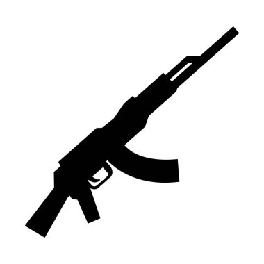 Asker tüfek silahı izole edilmiş simge