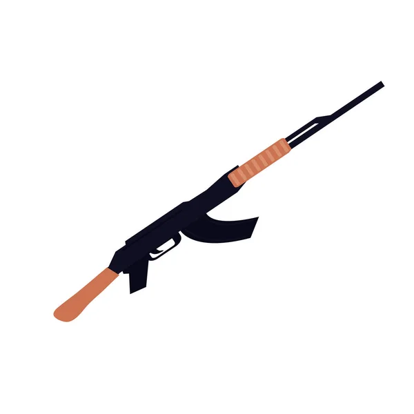 Soldier rifle weapon isolated icon — Stock Vector