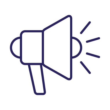 megafon ses aygıtı izole edilmiş simge