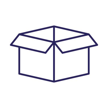 karton kutu izole edilmiş simge paketliyor