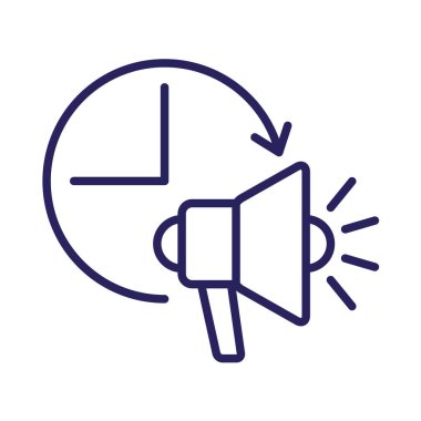 Arkalı ve megafonlu saat