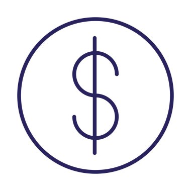 Bozuk para dolar izole edilmiş simgesi