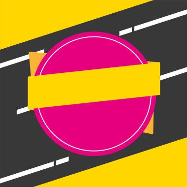 dairesel çerçeve ve kurdele satış afişi renk posteri