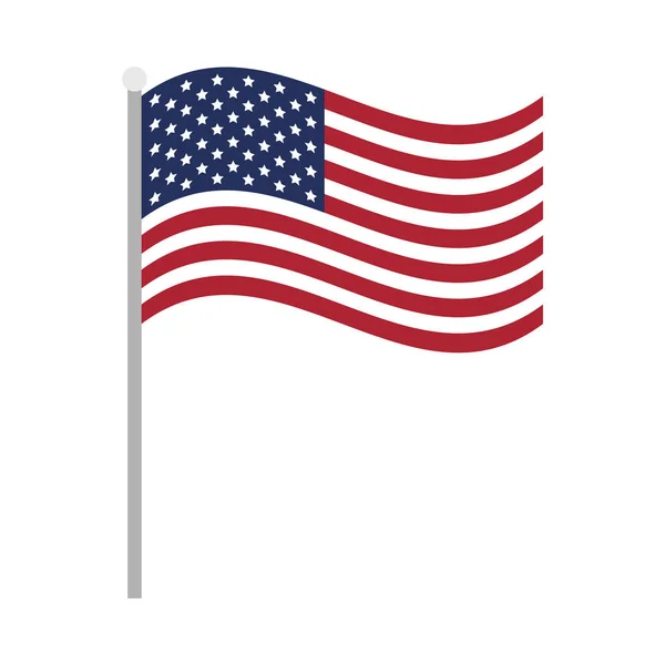 Verenigde Staten van Amerika vlag pictogram — Stockvector