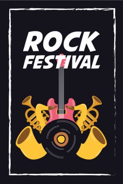 Rock festivali davetiye posteri