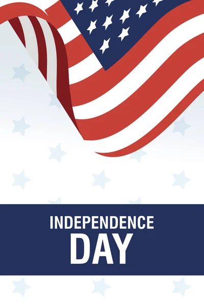 Usa independence day with flag — Stock Vector