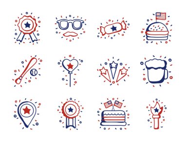 bundle of usa set icons