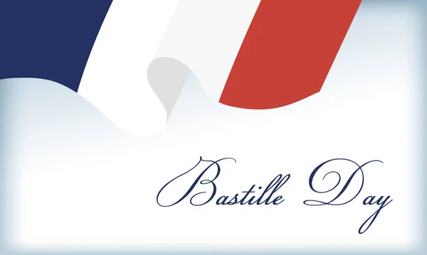 Святкування дня бастилії з францією прапором — стоковий вектор