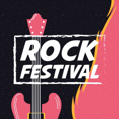 Rock festivali davetiye posteri