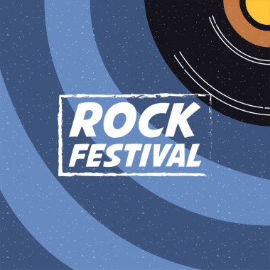 Rock festivali davetiye posteri