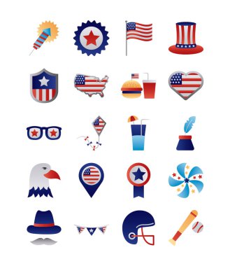 bundle of usa set icons