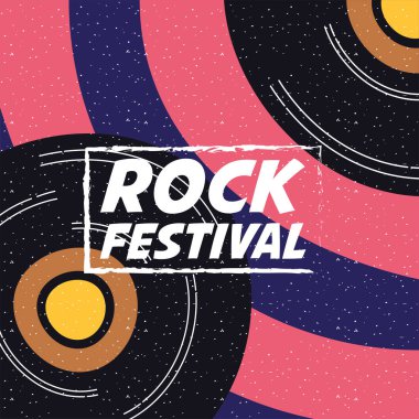 Rock festivali davetiye posteri