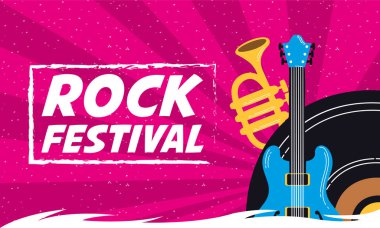 Rock festivali davetiye posteri