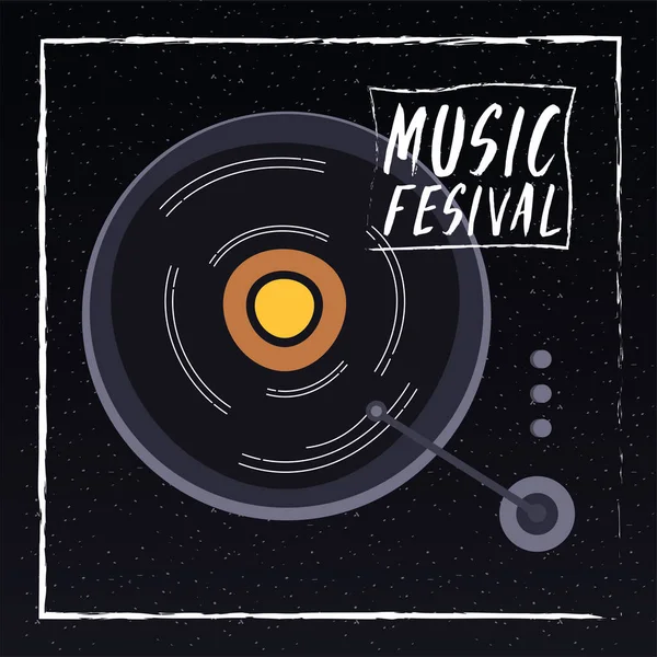 Плакат приглашения на музыкальный фестиваль — стоковый вектор