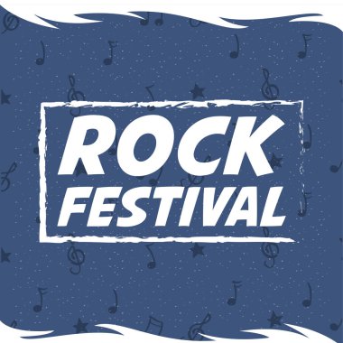Rock festivali davetiye posteri