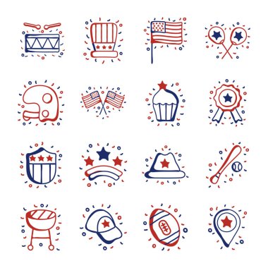 bundle of usa set icons