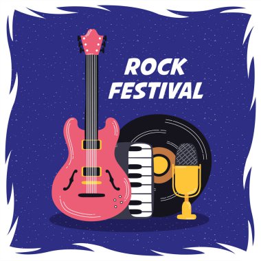 Rock festivali davetiye posteri