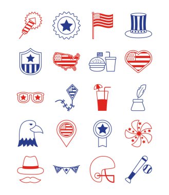 bundle of usa set icons