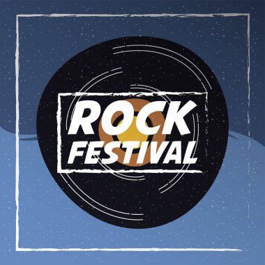 Rock festivali davetiye posteri