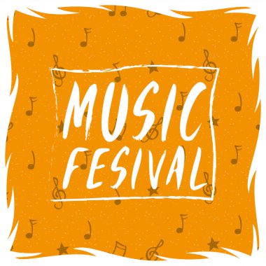 Müzik festivali davetiye posteri