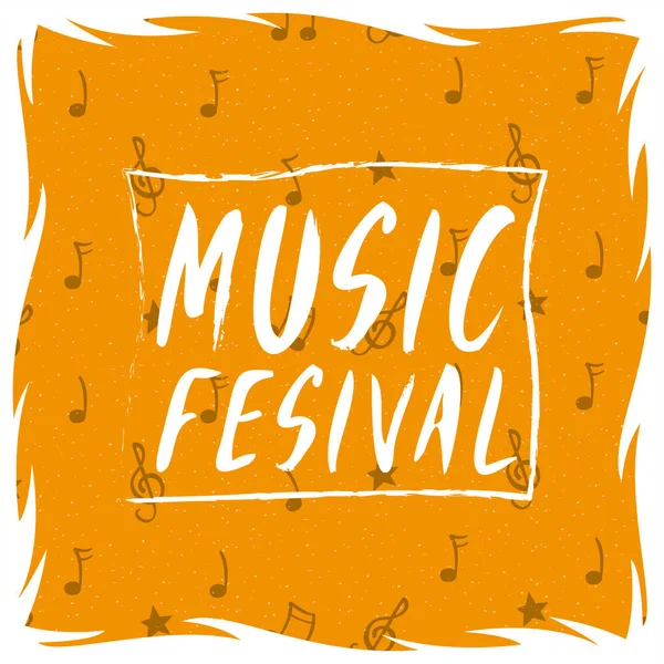 Musique festival animation invitation affiche — Image vectorielle