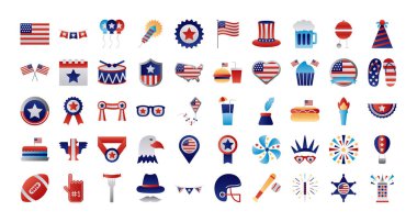 bundle of usa set icons