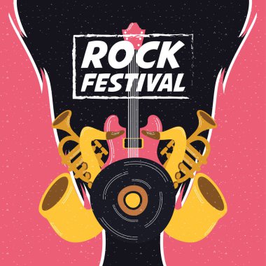 Rock festivali davetiye posteri
