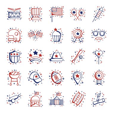 bundle of usa set icons