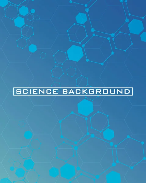 Donkerblauwe wetenschap achtergrond met lijnen structuren — Stockvector