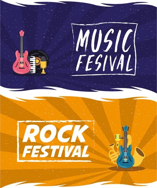 Müzik festivali davetiye posteri