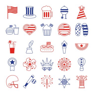 bundle of usa set icons