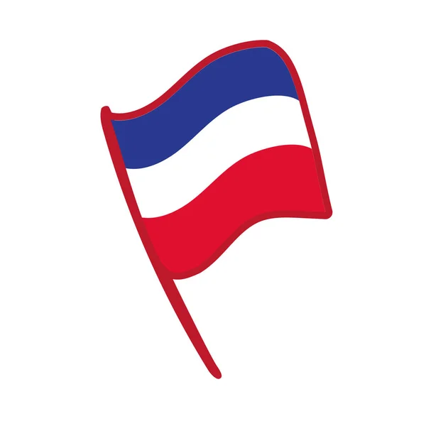 Francia zászló kézrajz stílus ikon — Stock Vector