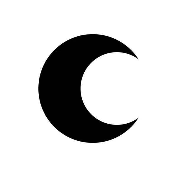 Crescent moon line style icon — Stock Vector