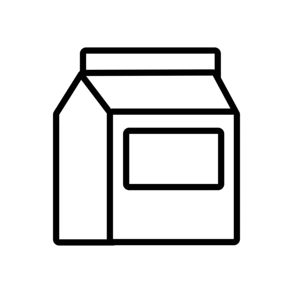 Milk box line style — Stock Vector