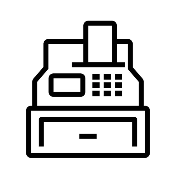 Registreer machine platte stijl pictogram — Stockvector