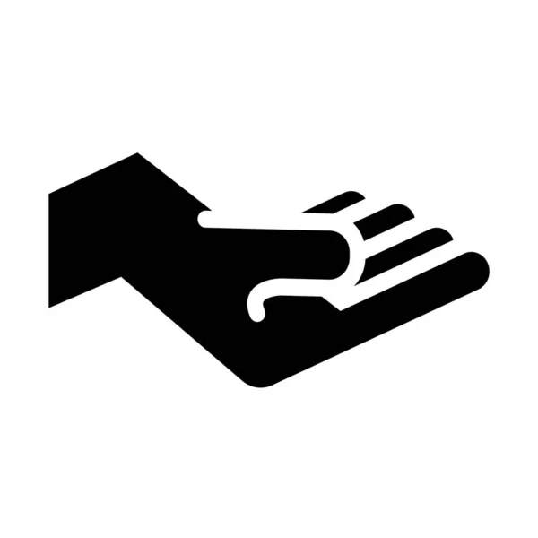 Hand mottagande linje stil ikon — Stock vektor