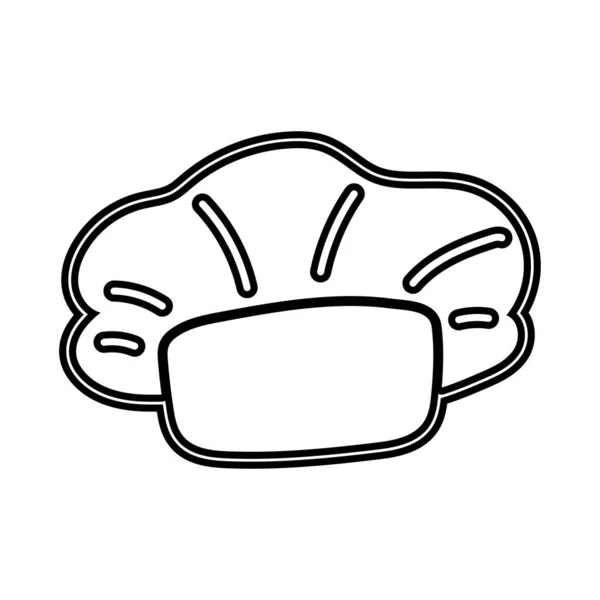 Ícone de estilo de linha chapéu chef — Vetor de Stock